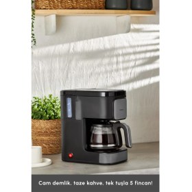 Resim Karaca Just Coffee Aroma 2 In 1 Filtre Kahve Makinesi Space Gray 