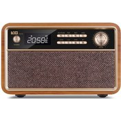Resim Loci D29 Fm Alarmlı Saat USB Tf Bluetooth Destekli Radyo Ahşap 