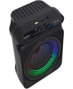 Resim ULTRATEKNO Rgb Led Işıklı Kablosuz Bluetooth Hoparlör Radyo Usb/aux/mikrofon/sd Kart Özellikli 