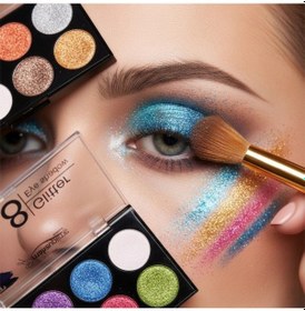 Resim 8 Renk Glitter Far Paleti - 2'li Set 