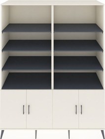 Resim Kronos Gardrop 10 Raflı 4 Kapaklı 176x59x221 Aytaşı-aytaşı/antrasit Beyaz 