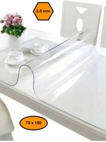 Resim MRT PLASTİK 2,0 mm PVC MASA ÖRTÜSÜ, ŞEFFAF MASA KAPLAMASI, 70x180 