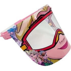 Resim jetfast Elsa Kız Çocuk Oynar Başlıklı Yüz Koruyucu Siperlik Koruma 