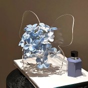 Resim Kare PET Benzeri Vazo - Kanat Benzeri Tabanlı Modern Kare Çiçek Vazosu, Hortensia, Gül, Bebek Nefesi için Minimalist Su Dolgulu Merkez Parçası - Düğün, Ofis ve Ev Masa Dekoru, Çiçek Tutucu (Küresel Değil) 