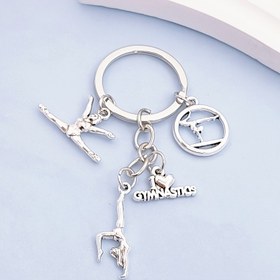 Resim Jimnastik tutkunları için yaratıcı anahtarlık - moda DIY jimnastik sporcu hediyesi 