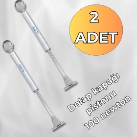 Resim ALMITAL 2 Adet 100N Gazlı Piston Kalkar Dolap Kapak Uzun Ömürlü 