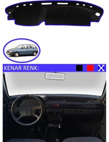 Resim Torpido Koruma Halısı Siyah Kenar Renk Mavi Fiat Uno İle Uyumlu 
