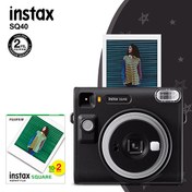 Resim Instax SQ40 Siyah Fotoğraf Makinesi ve 20li Kare Film Fujifilm