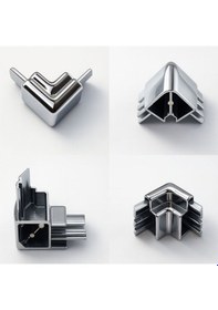 Resim Ayrıntıshop Duşakabin Alüminyum Köşe Plastik Takoz 1 Adet Krom 