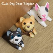 Resim 1 adet, Şirin Köpek Kapı Durdurucu, Karikatür Dekoratif Yaratıcı Hayvan Plastik Kapı Kaptığı, Zemin Koruyucu İyileştirilmiş Kaymaz Taban ile, Şirin Ev Tasarımı, Tüm Evler için İdeal 