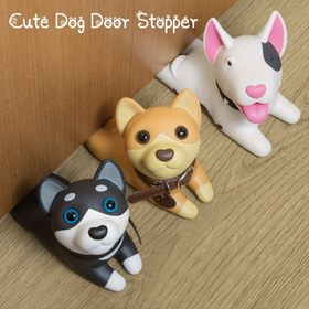 Resim 1 adet, Şirin Köpek Kapı Durdurucu, Karikatür Dekoratif Yaratıcı Hayvan Plastik Kapı Kaptığı, Zemin Koruyucu İyileştirilmiş Kaymaz Taban ile, Şirin Ev Tasarımı, Tüm Evler için İdeal 