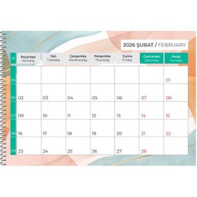 Resim 2026 Masaüstü Defter Takvim Planlama-23x33 Cm 
