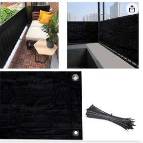 Resim Balkon Demiri Perdesi Korkuluk Perdesi Siyah File 80 x 100 Siyah 