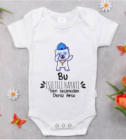 Resim Bitmeyenkartus Bk Kids Isimli Işıltılı Hayatı Ben Seçmedim Tasarımlı Bebek Body Beyaz 