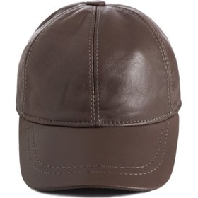 Resim Unisex Hakiki Deri Beyzbol Kep 