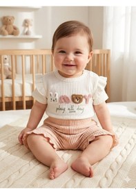 Resim Babydoll 2li Takım Bionte Açık Bej 