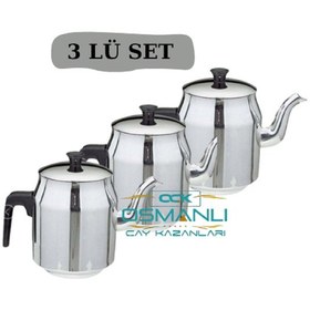 Resim Osmanlı 3 Adet Kahveci Demliği Çelik Demlik Diğer 