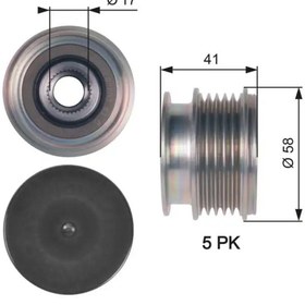 Resim GATES OAP7126 Alternator Kasnagi 30667682 uyumlu 