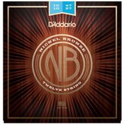Resim D'Addario NB1047-12 Nikel Bronz 12 Telli Akustik Gitar Teli (1047-12) 