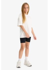 Resim Defacto Kız Çocuk Baskılı Biker Tayt B0843a825hsbk81 SiYAH 