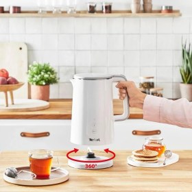 Resim Tefal KO6931 Akıllı Dijital Su Isıtıcısı - 1.5l, 5 Isı Seviyesi, LED Ekran, 1800W, Sıcak Tutma, Güvenli Dokunuş, Beyaz 