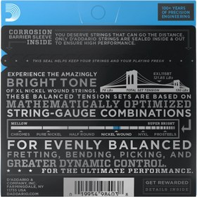 Resim D'Addario EXL115BT XL Nickel Elektro Gitar Teli - Medium (11-50) 