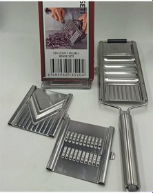 Resim Profesyonel 3 Bıçaklı Çoklu Dilimleyici ve Rende Paslanmaz Çelik Diğer 