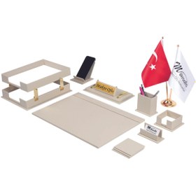Resim Makroofis Liya Sümen Takımı 11 Parça Krem Full Set 