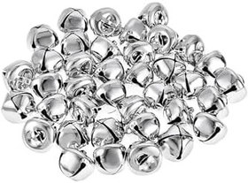 Resim Roseroi Süsleme Malzemesi Metal Çıngırak Zil Gümüş Rengi 50 Li Paket 