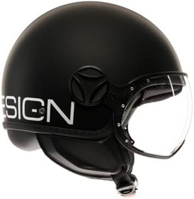 Resim MOMODESIGN Fgtr Classic Motosiklet Kaskı Açık Kask Mono Matt Black White XS 