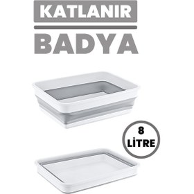 Resim 8 Ltkatlanır Badya Leğen Akordiyon Katlanabilir Çok Amaçlı Badya 