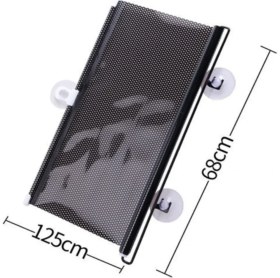 Resim Araba Güneşliği Ön Cam Güneşlik Geri Çekilebilir Koruyucu Güneşlik 68 X125 cm Benekli 