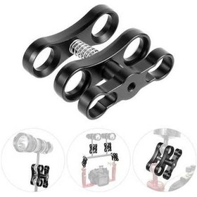 Resim Pazly 1 İnç Alüminyum Küresel Kelepçe - Sualtı Işık Kol Tepsisi - Tüplü Dalış Kamera Montajı 