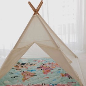 Resim Pembe Dünya Çok Amaçlı Organik Pamuk Oyun Halısı 