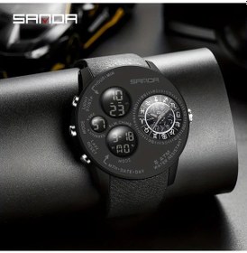 Resim Oldfriend Sanda Erkek Spor Saati Siyah Gece Işığı 50m Su Geçirmez Çok Fonksiyonlu Hediye Diğer 