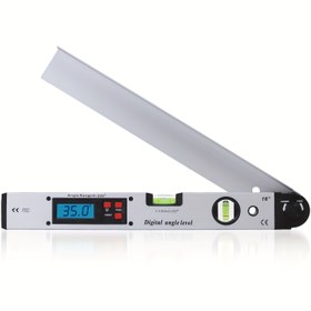 Resim Arka ışıklı LCD'ye sahip Dijital Açı Bulucu Pergel, Alüminyum Alaşım, 225° Ölçüm Aralığı, Veri Tutma, Yatay/Dikey Baloncuk Seviyeleri, Pil ile Çalışır (Pil Dahil Değil), ≤36V Çalışma Gerilimi - İş Yeri Zorlu İnşaat Aracı 