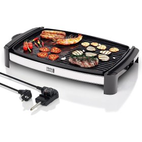 Resim Elektrikli Mangal Masa Üstü Izgara, Tüv & Gs 2200 Watt | 4 – 8 Kişilik Barbekü Masası – Iç Mekan Xxl 