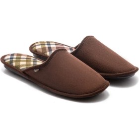 Resim Twigy Ekose Erkek Ev Terliği Kahverengi 41/46 