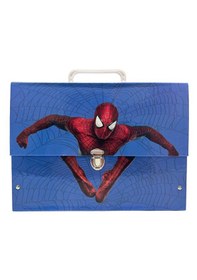 Resim Örümcek Adam Figürlü Sert Kapak Okul Klasörü - A4 Boyut, 2 Halkalı Kırmızı 