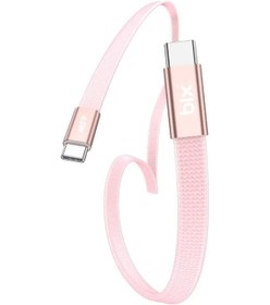 Resim Bix Tsc2cc Type-c To Type-c 3a 60w 480mbps Örgülü Ve Şeffaf Silikonlu Hızlı Şarj Ve Data Kablosu 1 Metre Pembe 