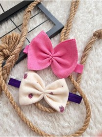 Resim BAHNUR 2'li FiTiLLi RiBABAN BEBEK BANDANA SETi 