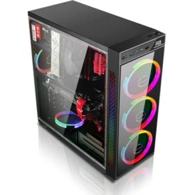 Resim VK-C12B USB 3.0 ATX RGB Fan Siyah Kasa (PSU Yok) 