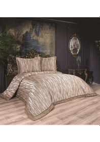 Resim Calantha Home Collection Estella 3 Parça Turuncu Geometrik Pike Takımı 240 X 260 Cm Turuncu 