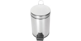 Resim Fixer365 Paslanmaz Pedallı 3 Lt Çöp Kovası - Klozet Fırçası 2'li Banyo Seti 