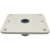 Resim Dayanıklı Alüminyum Tekne Koltuğu Tabanı - 7x7 Inch Evrensel Montaj, 3/4 Inch Pimli 
