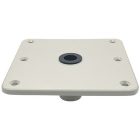 Resim Dayanıklı Alüminyum Tekne Koltuğu Tabanı - 7x7 Inch Evrensel Montaj, 3/4 Inch Pimli 