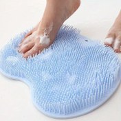 Resim Kolay Temizlenebilir Peeling Banyo Pedi - Derin Cilt Temizliği & Ayak Bakımı için Dayanıklı Duş Temizleme Matı 
