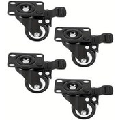 Resim Dashanshop 4 Adet Frenli Tekil Tekerlek Evrensel 2 İnç Dökümür Set Siyah 