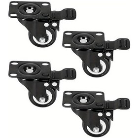 Resim Dashanshop 4 Adet Frenli Tekil Tekerlek Evrensel 2 İnç Dökümür Set Siyah 