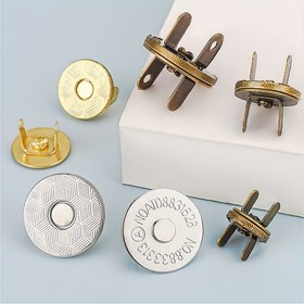 Resim 10 Adet/Paket 10-18mm İnce Manyetik Düğmeler Çantalar Mıknatıs Otomatik Adsorpsiyon Tokası Metal Düğmeler Çıtçıt Cüzdan Düğmeleri 